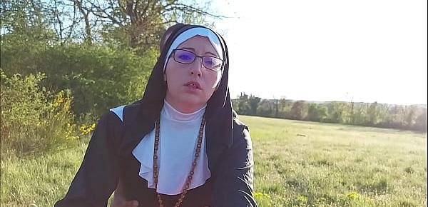  This nun gets her ass filled with cum before she goes to church !!